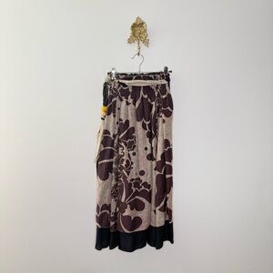 Rozae Nichols Brown Layered Skirt S
